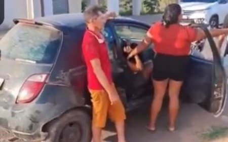 Mulher para o trânsito ao flagrar marido com suposta amante