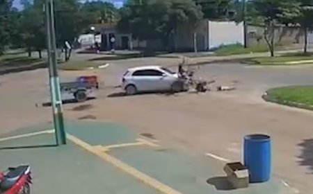 Moto com cinco pessoas é atingida por carro e ocupantes são arremessados no Pará