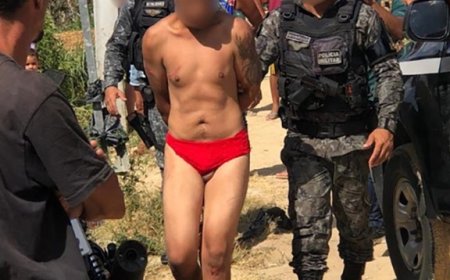 Suspeito de estupro é espancado e forçado a usar calcinha de renda