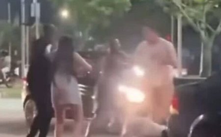 Muitos socos e chutes: Vídeo mostra pancadaria durante briga de trânsito