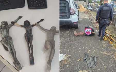 Homem é preso suspeito de furtar crucifixos no Cemitério