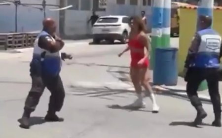 Vídeo: mulher briga com dois PMs e é detida no RJ