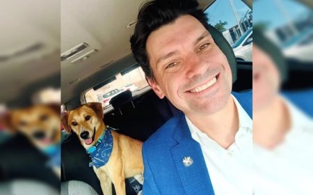 Delegado adota cão Caramelo jogado no mar por adolescentes