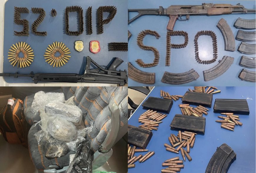 PC-AM prende homem e apreende fuzis de grosso calibre e mais de 600 cartuchos em lancha