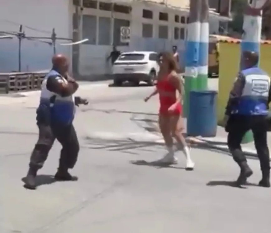 Vídeo: mulher briga com dois PMs e é detida no RJ