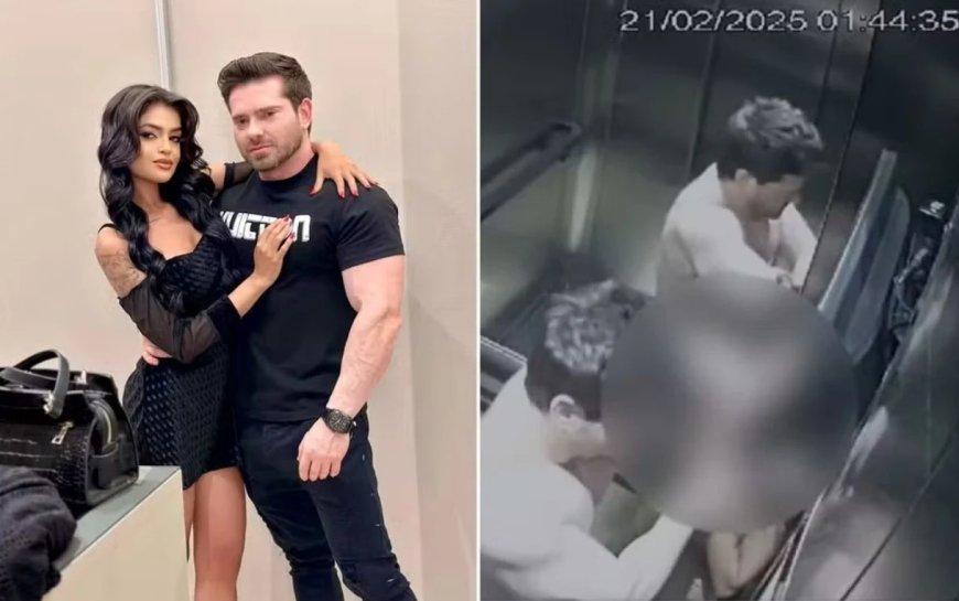 Vídeo mostra influenciadora sendo sufocada pelo namorado até desmaiar dentro de elevador