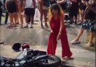 Mulher destrói moto após suposta traição durante show de Pablo. VEJA VÍDEO: