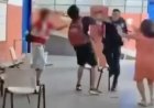 Policial dá tapas e socos em estudantes durante ato contra professor acusado de assédio em escola; veja vídeo