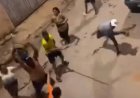Briga por ciúmes termina em terror: homem é espancado por grupo com pau, faca e até churrasqueira no meio da rua