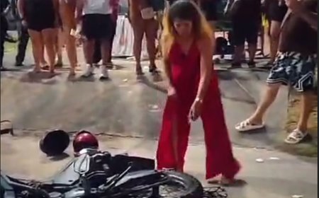 Mulher destrói moto após suposta traição durante show de Pablo. VEJA VÍDEO: