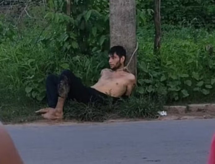 AMARRADO AO POSTE: Caça ao assassino de influencer termina em cena de "tribunal de rua"
