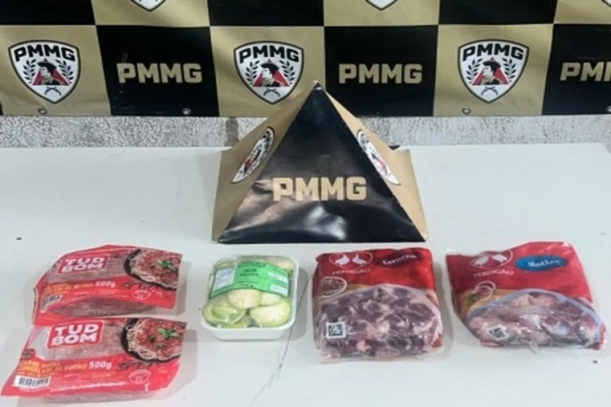 Idosa de 72 anos é presa por furtar carne, jiló e coração de frango