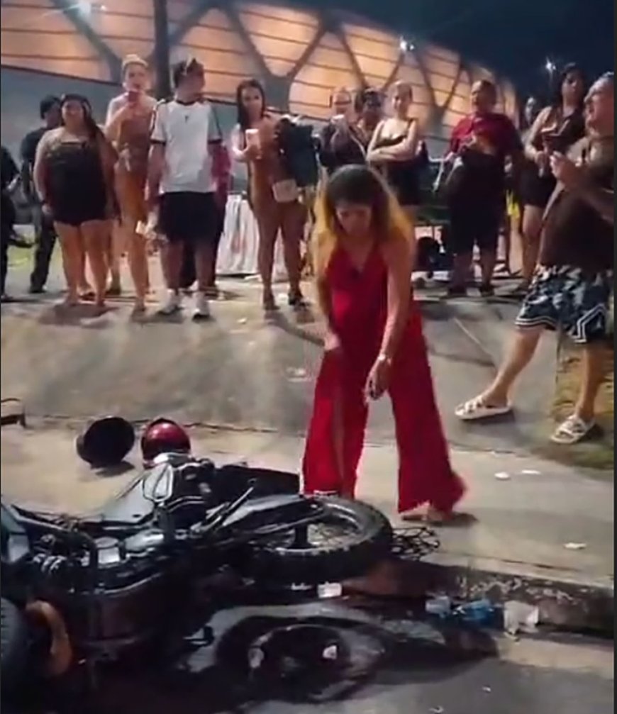 Mulher destrói moto após suposta traição durante show de Pablo. VEJA VÍDEO: