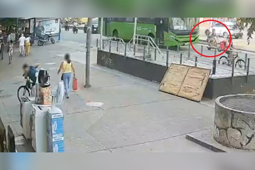 Mãe e criança são esmagadas em acidente com ônibus