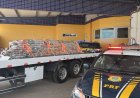 PRF apreende 1,9 tonelada de maconha no teto de caminhão frigorífico