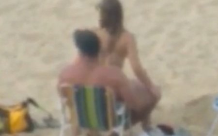 Casal é flagrado em cena picante na praia ‘Canto dos Amores’
