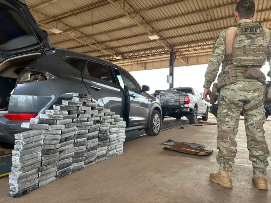 Adolescente de 17 anos é pego com carro roubado carregado com mais de 600 kg de drogas
