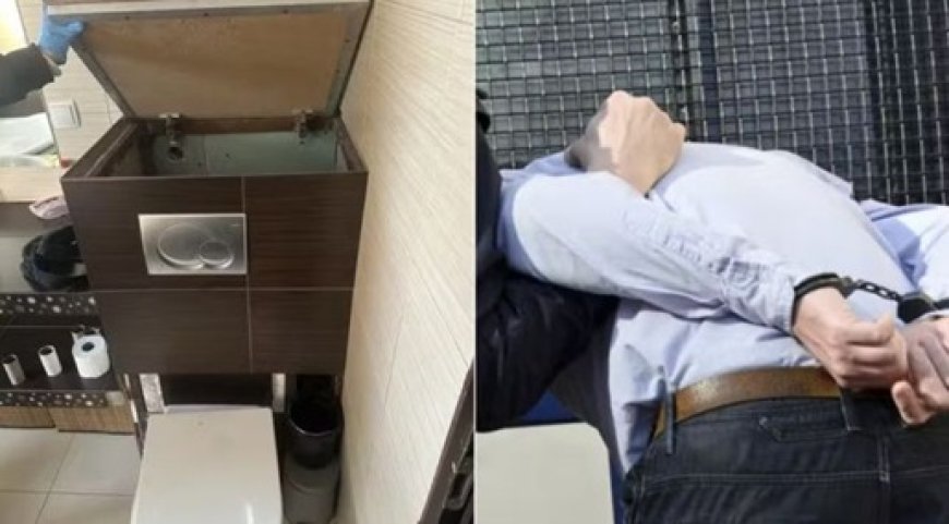 Homem é encontrado em caixa de descarga após tentar fugir da polícia