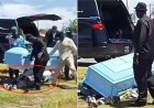 Fundo de caixão se rompe, e cadáver cai no chão durante enterro