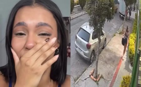 Influenciadora é perseguida por homem se tocando