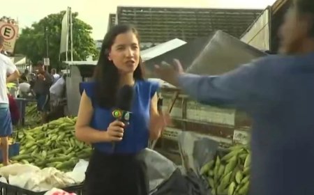 Vídeo: repórter da Band é agredida durante reportagem ao vivo