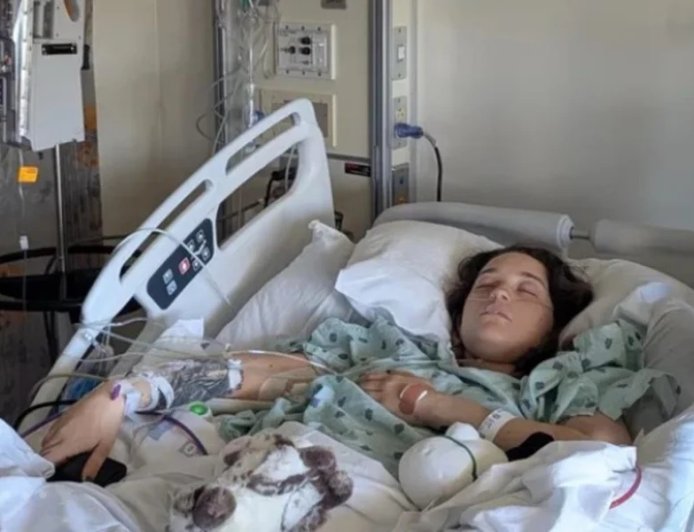 Jovem fica sem andar após ser atingida por galho durante ventania