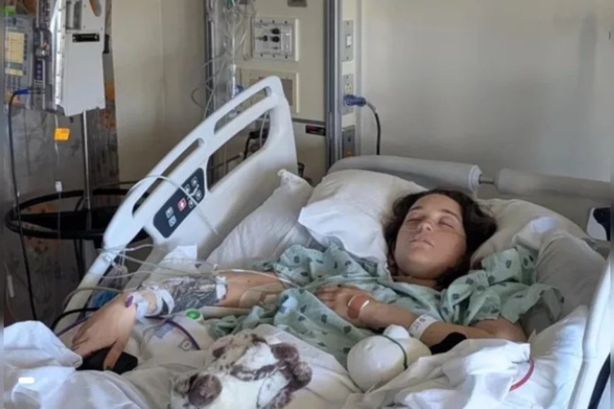 Jovem fica sem andar após ser atingida por galho durante ventania