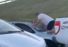 Vídeo: homem danifica carro da ex ao encontrá-la com novo companheiro
