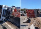 Caminhão carregado com frango tomba e motorista morre na BR-262