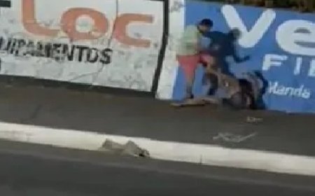 Homem é preso após espancar mulher com socos e chutes em avenida no interior do Ceará