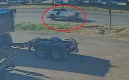Motociclista sem CNH é arremessado após colisão com carro na BR-040