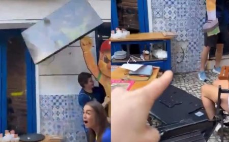Virada do Brasil termina com TV destruída durante comemoração de torcedores; veja o vídeo