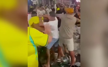 Briga generalizada após jogo do Brasil tem socos e voadora no RJ