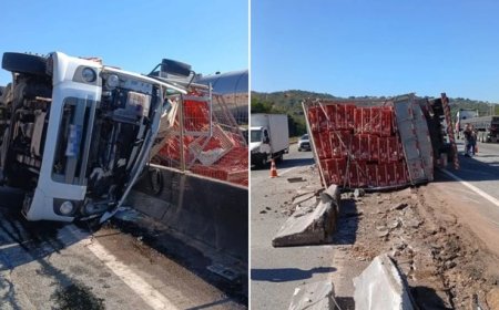 Caminhão carregado com frango tomba e motorista morre na BR-262