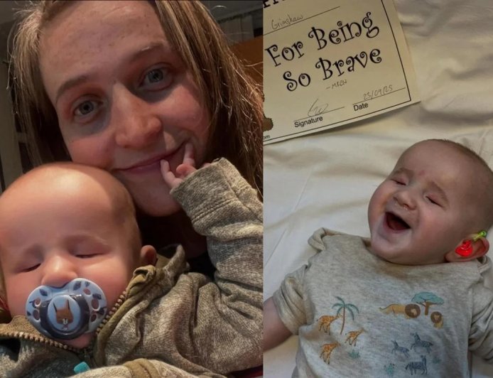 Mãe estranha que bebê nunca abre os olhos e descobre condição raríssima após o parto