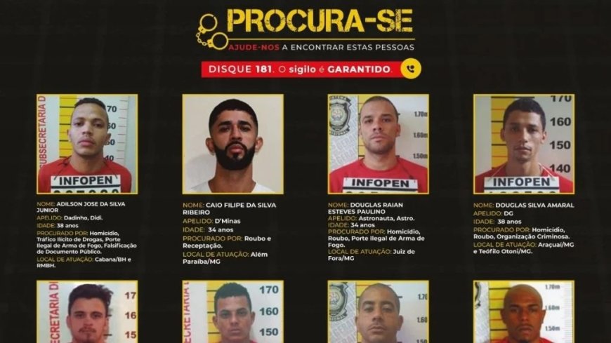 Minas atualiza lista com 12 procurados do crime organizado; veja quem são