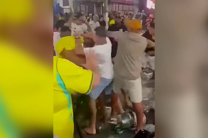 Briga generalizada após jogo do Brasil tem socos e voadora no RJ