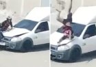 VÍDEO: motociclista "voa" por cima de carro após batida impressionante