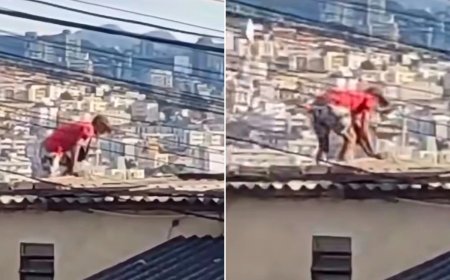 Homem invade igreja, furta botijões de gás e monta barricada com pregos para furar pneu de viatura da PM e foge pelo telhado