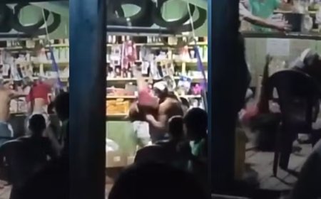 Mulher é espancada com socos, chutes e garrafada em bar
