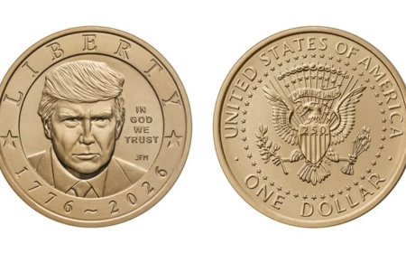EUA começa a produzir moeda de US$ 1 com o rosto de Trump
