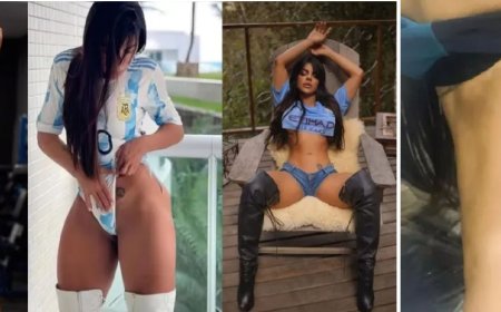 Modelo brasileira promete tatuagem íntima em homenagem a Messi caso a Argentina seja campeã