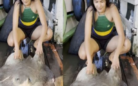 Vídeo de ribeirinha ensinando a limpar arraia deixa milhões impressionados; veja como é feito