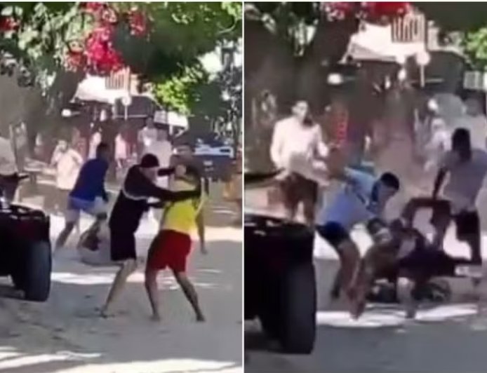 Homens partem para a briga em disputa por ponto de tráfico; vídeo viraliza