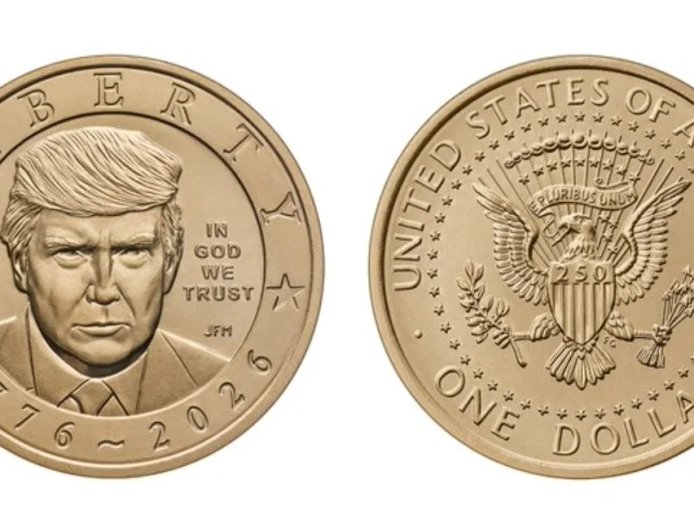 EUA começa a produzir moeda de US$ 1 com o rosto de Trump