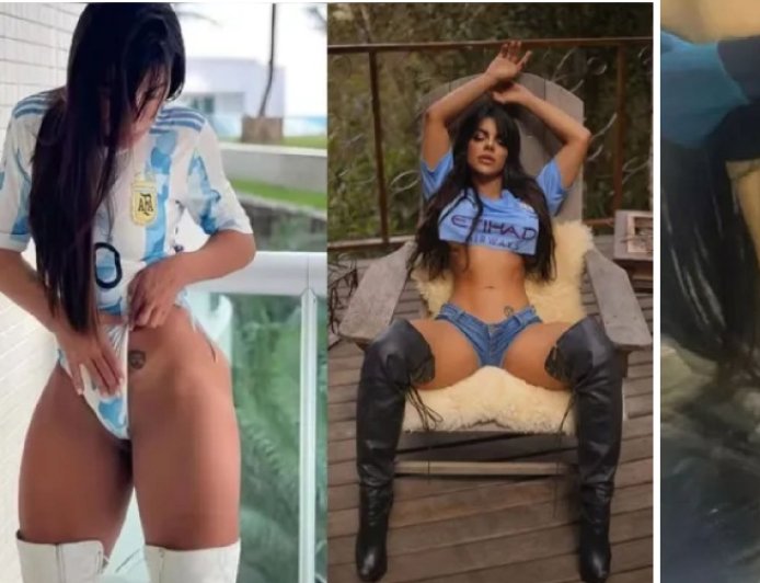 Modelo brasileira promete tatuagem íntima em homenagem a Messi caso a Argentina seja campeã