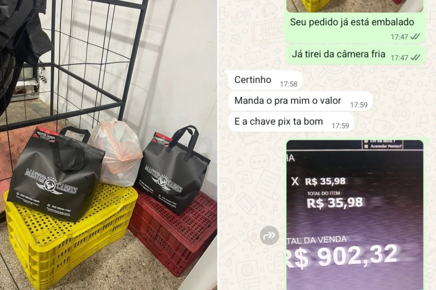 Golpistas “pagam” picanha com PIX falso e recebem saco de ossos e pelanca