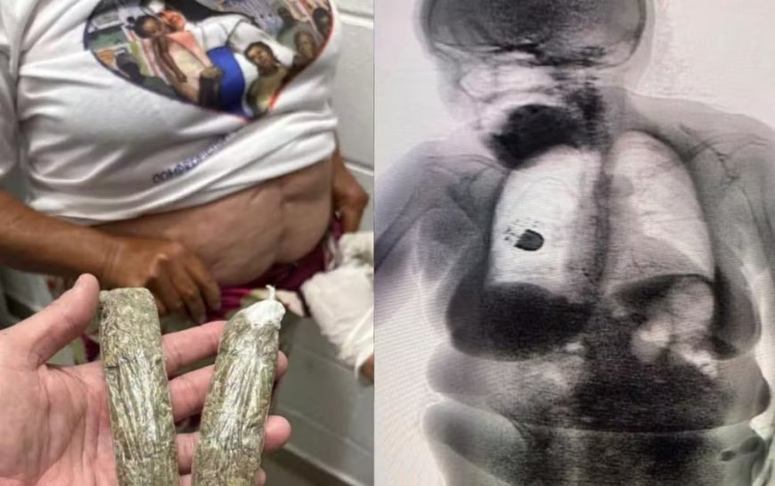 Idosa com camisa religiosa é presa ao tentar entrar com drogas escondidas no cós da roupa em presídio