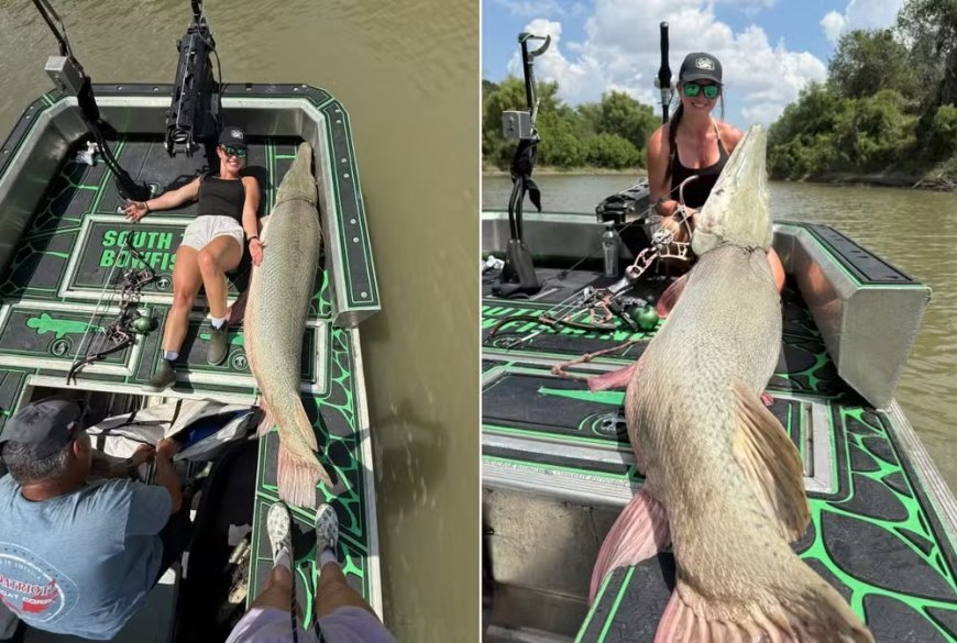 "Garota-Bagre" viraliza ao capturar peixes gigantes apenas com as mãos