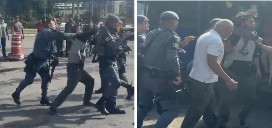 Vídeo mostra confronto entre caminhoneiros e policiais durante greve; veja o que aconteceu